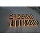 Bronze / Brass Edge Lit Acrylic Letters Stainless Steel UL Approved