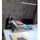 NO Free Sample Electric Flexible Arm Clamp LED Reading Lamp with USB Charging Socket