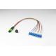 MPO-LC 12 core Fiber Optic Patch Cord for Active device termination