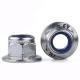 M6 M8 Nylon Insert Hex Flange Nuts Hexagon Flange Nylon Nut With Blue White Zinc