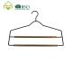 2 Layers Trouser Solid Wood Hangers , Metal Wooden Pant Hanger With Locking Bar