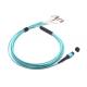 Green Mpo Mtp To Lc Multimode Fiber Optic Cable Fanout 8f Cores 3.0mm To 2.0mm