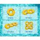 Yellow Thickened Plastic Swim Ring Kayak For Water Park Slide Play