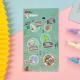 Hand Account Puffy Animal Stickers 2.5mm Diary Decoration Stickers