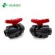 Double CPVC Single Union Ball Valves for Water Industrial Usage Connection Form Glue