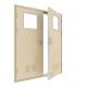 Commercial Fire Rated Hollow Metal Door Frames With Glass 40mm Double Leaf