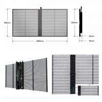 P8mm Frameless LED Mesh Display Glass Window Media Mesh Facade IP68