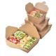 Fast Food Takeaway Packaging Box Made of Biodegradable Kraft Paper with Custom Printing and Oil Resistance