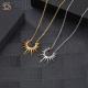 Sunflower Pendant Necklace Titanium Steel Jewelry Women Collarbone Chain