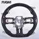 Custom Stitch Color Ford Carbon Flat Bottom Steering Wheel with Leather Grip for Enhanced Control