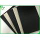 Foldable 1.2mm 1.5mm Single Black Covered Cardboard Paper Grey Back For Gift Box
