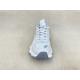 Women white running shoes with thick soled and breathable mesh upper