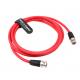 BNC Male To Male 12G HD SDI Video Coaxial Cable For 4K Video Camera 1M Red