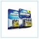 PVC Battey Blister Card Packaging Paper Card With 6 In A Row