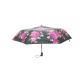 21 Inch Stain Fabric Ladys Auto Open And Close Umbrella With Flower Design