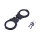 Carbon Steel Double Lock Lightweight Hinged Handcuffs Self - Defense Black Finish