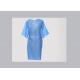 Non Toxic Blue Isolation Gowns , Disposable Plastic Coveralls Fluid Resistant