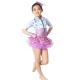 MiDee Tap Jazz Dance Costume Performance Outfits High Waist Jacket Dress for Girls