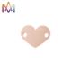Anti Allergic 2 Hole SS304 Heart Charm For DIY Crafting Jewelry Making