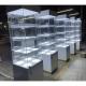 Clear Jewelry Display Rack Glass Case Stand Showcase Silver Kiosk For Mall