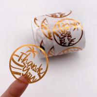 Custom Printing Roll Transparent Labels Clear Gold Foil Self Adhesive Sticker