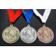2D Level Round Custom Metal Sports Award Medals Recessed Textured Effect