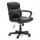 Small Convenient Leather Rotating Boss Office Chair Cold Molded Foam