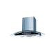Electric Wall Mounted Glass Arc Chimney Hood with App Controlled Copper Motor Stainless Steel Housing