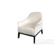 Custom Lounge Chairs Single Seater Wooden Sofa Chair Black Solid Wood Leg With Linern Fabric