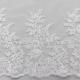 3D polyester yarn on nylon mesh cording eyelash lace fabric for bridal gown