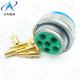 Gold Copper Alloy Threaded Plug MIL-DTL-38999 Series 3 Connector with 500V Voltage Rating