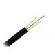 Single mode FTTH Drop Fiber Optic Cable with Steel Wire / FRP Strength Member