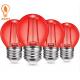G45 2W Colored Edison Bulbs Red Light Decorative Glass Lamp 2200K