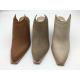 Casual Platform Womens Leather Dress Shoes Beige 3 Inch Heel Closed Toe