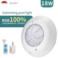 18W 525nm LED Underwater Pool Lights AC12V Surface Mount Synchronous Control
