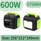 600W Portable Power Station Solar Generator with LED Light 11W and Customized Request