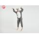 Wholesale Soft Flannel Plush Grey husky kigurumi Adult Onesie Pajamas