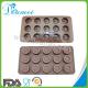 Brown Color 15 Cavities Button Shape Silicone Chocolate Mold