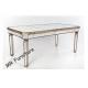 86 Inches Mirrored Rectangular Glass Dining Table For Restaurant / Home