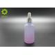 Frosted Gradient Color Empty Cosmetic Bottles With Silver Aluminum Dropper