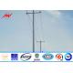 3mm 45ft Q345 Galvanized Steel Pole , Customized Electric Power Pole For Aboard