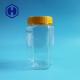 Bulk 670ml Transparent Plastic Packaging Jar Hexagon Wide Mouth PET Food Packaging