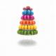 Plastic Pyramid Display Case 6 Tier Macaron Display Tower Case With Acrylic Base
