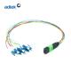 12 Cores Single Mode Fiber Optic Cable 3.0mm MPO To LC Fiber Cable Simplex