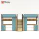 ODM Service Student Bunk Bed With Stairs And Desk For School Dormitory Support customization