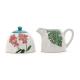 Pottery Cream And Sugar Set Spring Summer 3d Silk Print With Handpainting Pattern