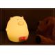 7 Colors Silica Pig Clock Lamp With 1200mA Rechargeable Battery