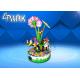 3 Players Small Carousel Merry Go Round Playground Equipment 300W 220V