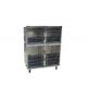Four Cages Stainless Steel Pet Cages 1220 * 690 * 1560mm For Pet Boarding