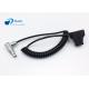DJI Wireless Follow Focus Motor Power Supply Spring Cable , D-tap Male to LEMO 6 Pin Male